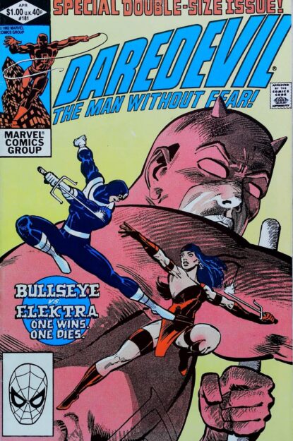 Couverture de DAREDEVIL (1964) #181 - par Frank Miller - lecubeacomics.com