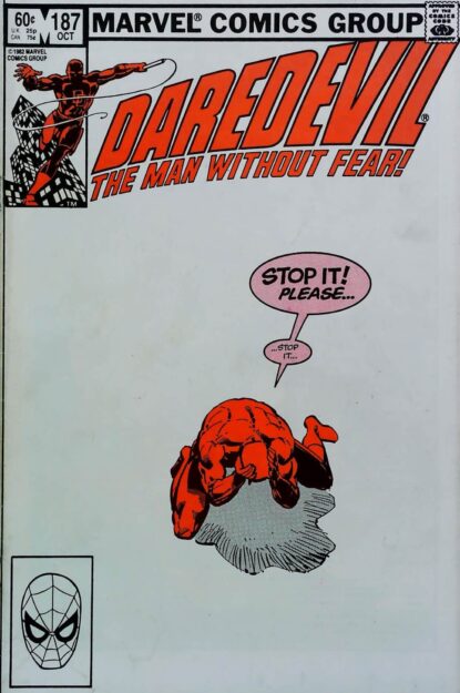 Couverture de DAREDEVIL (1964) #187 - par Frank Miller - lecubeacomics.com