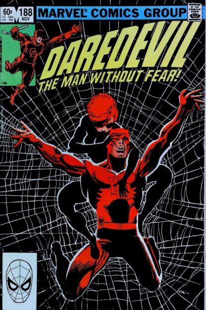 Couverture de DAREDEVIL (1964) #188 - par Frank Miller - lecubeacomics.com