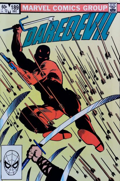 Couverture de DAREDEVIL (1964) #189 - par Frank Miller - lecubeacomics.com