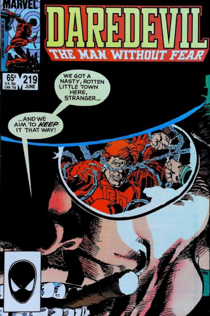 Couverture de DAREDEVIL (1964) #219 - par Frank Miller - lecubeacomics.com