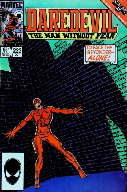 Couverture de DAREDEVIL (1964) #223 - par John Byrne - lecubeacomics.com