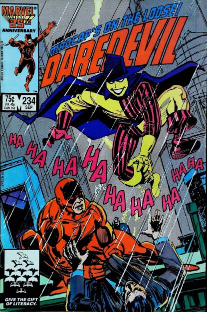 Couverture de DAREDEVIL (1964) #234 - par Klaus Janson - lecubeacomics.com