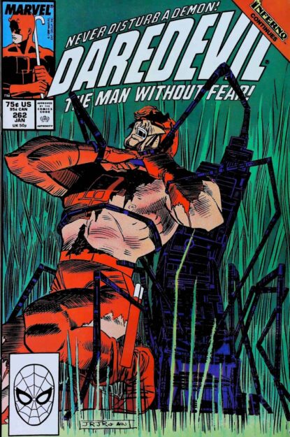 Couverture de DAREDEVIL (1964) #262 - par John Romita Jr. - lecubeacomics.com
