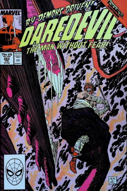 Couverture de DAREDEVIL (1964) #263 - par Al Williamson - lecubeacomics.com