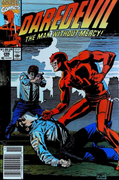 Couverture de DAREDEVIL (1964) #286 - par Lee Weeks - lecubeacomics.com