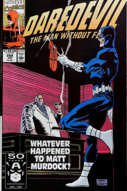 DAREDEVIL (1964) #288 - Marvel - lecubeacomics.com Couverture de DAREDEVIL (1964) #288 - par Lee Weeks - lecubeacomics.com
