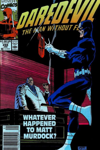 Couverture de DAREDEVIL (1964) #288 - par Lee Weeks - lecubeacomics.com