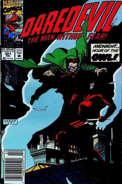 Couverture de DAREDEVIL (1964) #301 - par Lee Weeks - lecubeacomics.com