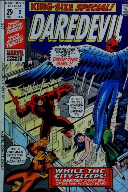 Couverture de DAREDEVIL (1964) ANNUAL #2 - par Wally Wood - lecubeacomics.com