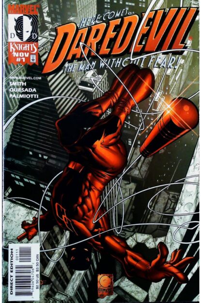 Couverture de DAREDEVIL (1998) #1 - par Dan Kemp - lecubeacomics.com