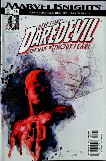 Couverture de DAREDEVIL (1998) #18 - par David Mack - lecubeacomics.com