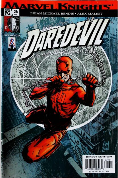 Couverture de DAREDEVIL (1998) #26 - par Alex Maleev - lecubeacomics.com