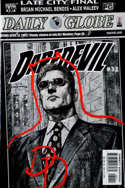 Couverture de DAREDEVIL (1998) #32 - par Alex Maleev - lecubeacomics.com