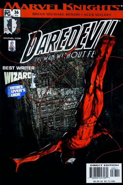 Couverture de DAREDEVIL (1998) #36 - par Alex Maleev - lecubeacomics.com
