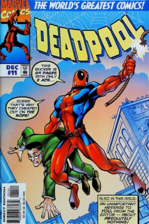 Couverture de DEADPOOL (1997) #11 - par Nathan Massengill - lecubeacomics.com