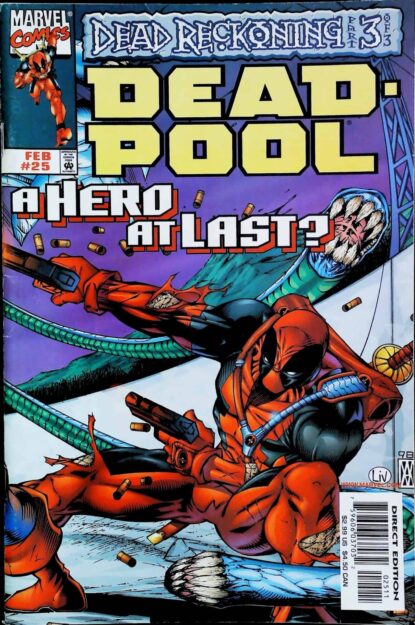 Couverture de DEADPOOL (1997) #25 - par John Livesay - lecubeacomics.com