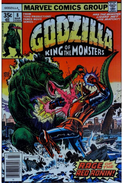 Couverture de GODZILLA (1977) #8 - par Ernie Chan - lecubeacomics.com