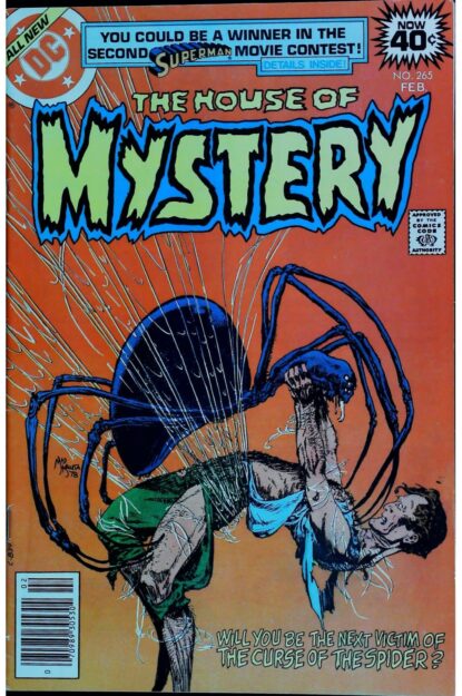 Couverture de HOUSE OF MYSTERY (1951) #265 - par Michael Wm Kaluta - lecubeacomics.com