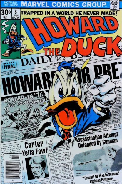 Couverture de HOWARD THE DUCK (1976) #8 - par Gene Colan - lecubeacomics.com