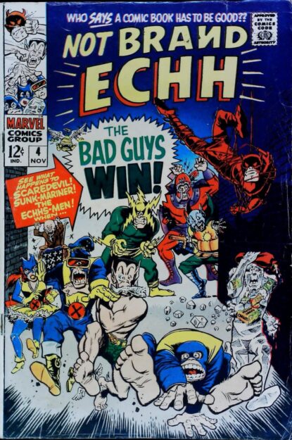 Couverture de NOT BRAND ECHH (1967) #4 - par Tom Sutton - lecubeacomics.com