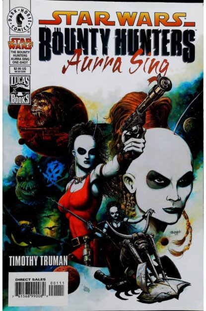 Couverture de STAR WARS : BOUNTY HUNTERS - AURRA SING (1999) - par Timothy Truman - lecubeacomics.com