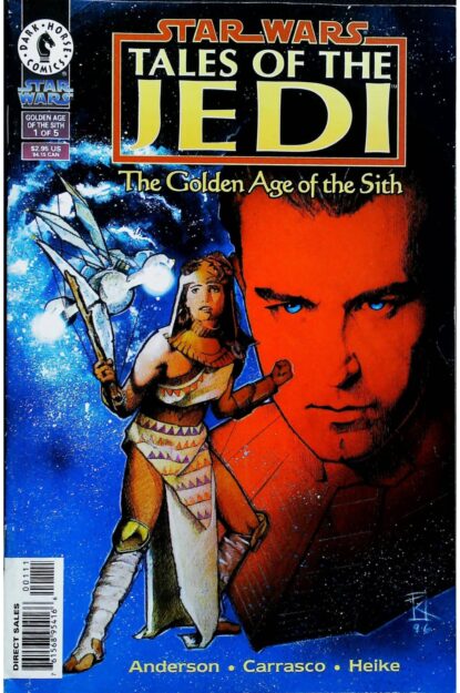 Couverture de STAR WARS : TALES OF THE JEDI - THE GOLDEN AGE OF THE SITH (1996) #1 - par Russell Walks - lecubeacomics.com