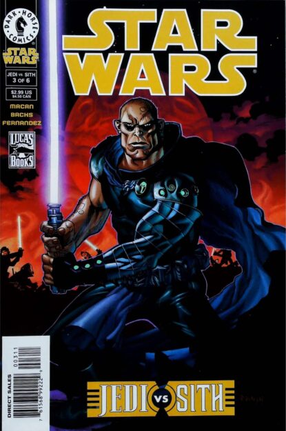 Couverture de STAR WARS : JEDI VS. SITH (2001) #3 - par Andrew Robinson - lecubeacomics.com