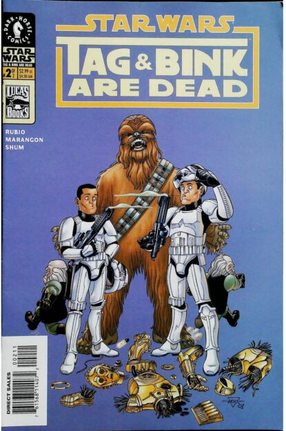 Couverture de STAR WARS : TAG & BINK ARE DEAD (2001) #2 - par Dave Land - lecubeacomics.com