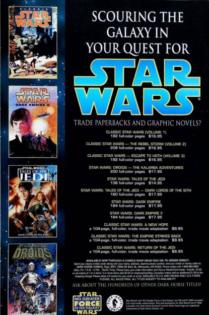 STAR WARS : X-WING ROGUE SQUADRON - THE PHANTOM AFFAIR (1995) #4 - Dark Horse - lecubeacomics.com Couverture de STAR WARS : X-WING ROGUE SQUADRON - THE PHANTOM AFFAIR (1995) #4 - par Mathieu Lauffray - lecubeacomics.com