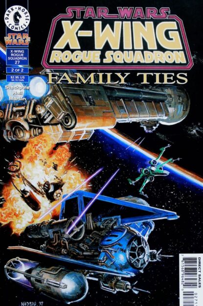 Couverture de STAR WARS : X-WING ROGUE SQUADRON - FAMILY TIES (1995) #2 - par John Nadeau - lecubeacomics.com