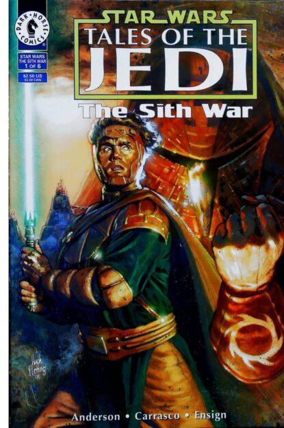 Couverture de STAR WARS : TALES OF THE JEDI - THE SITH WAR (1995) #1 - par Hugh Fleming - lecubeacomics.com