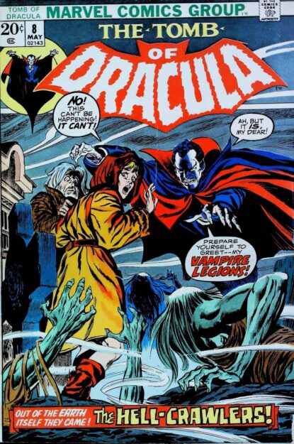 Couverture de TOMB OF DRACULA (1972) #8 - par John Buscema - lecubeacomics.com