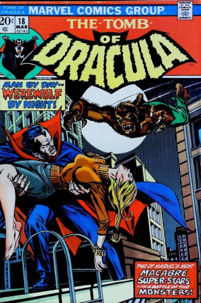 Couverture de TOMB OF DRACULA (1972) #18 - par Gil Kane - lecubeacomics.com