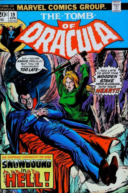 Couverture de TOMB OF DRACULA (1972) #19 - par Gil Kane - lecubeacomics.com