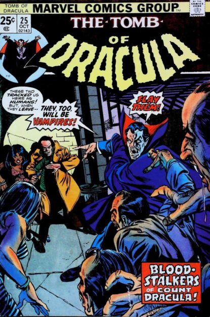 Couverture de TOMB OF DRACULA (1972) #25 - par Gil Kane - lecubeacomics.com