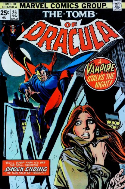 Couverture de TOMB OF DRACULA (1972) #26 - par Gil Kane - lecubeacomics.com