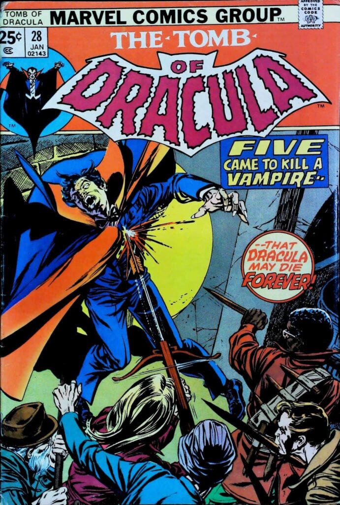 Tomb Of Dracula #28, vue de l'exemplaire