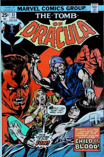 Couverture de TOMB OF DRACULA (1972) #31 - par Gil Kane - lecubeacomics.com