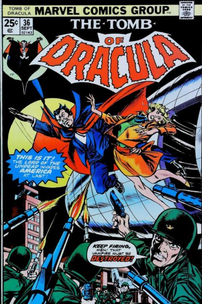 Couverture de TOMB OF DRACULA (1972) #36 - par Gil Kane - lecubeacomics.com