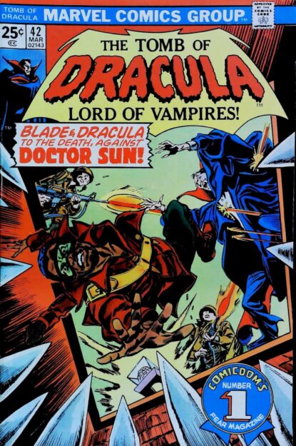 Couverture de TOMB OF DRACULA (1972) #42 - par Gene Colan - lecubeacomics.com