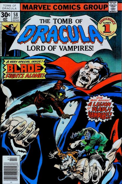 Couverture de TOMB OF DRACULA (1972) #58 - par Gene Colan - lecubeacomics.com