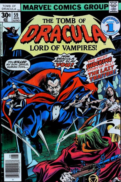 Couverture de TOMB OF DRACULA (1972) #59 - par Gene Colan - lecubeacomics.com