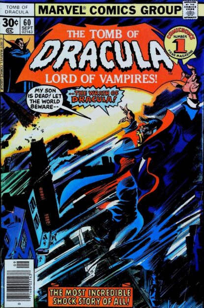 Couverture de TOMB OF DRACULA (1972) #60 - par Gene Colan - lecubeacomics.com