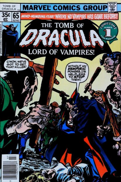 Couverture de TOMB OF DRACULA (1972) #65 - par Gene Colan - lecubeacomics.com