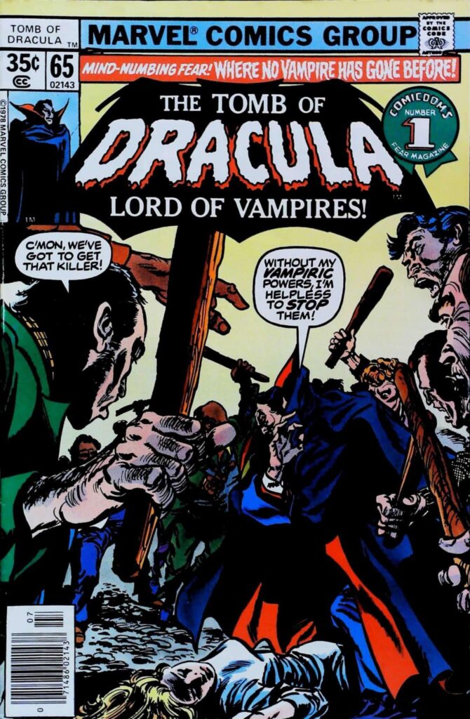 Tomb Of Dracula #65, vue de l'exemplaire