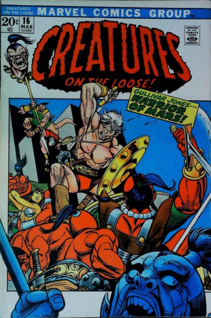 Couverture de CREATURES ON THE LOOSE (1970) #16 - par Gil Kane - lecubeacomics.com
