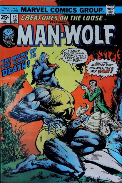 Couverture de CREATURES ON THE LOOSE (1970) #33 - par Gil Kane - lecubeacomics.com