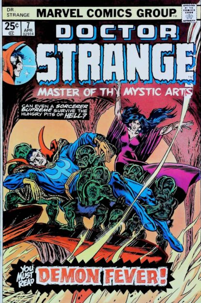 Couverture de DOCTOR STRANGE (1974) #7 - par Gaspar Saladino - lecubeacomics.com