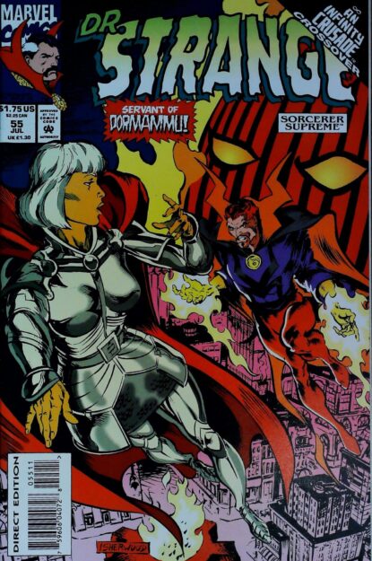 Couverture de DOCTOR STRANGE SORCERER SUPREME (1988) #55 - par Geof Isherwood - lecubeacomics.com